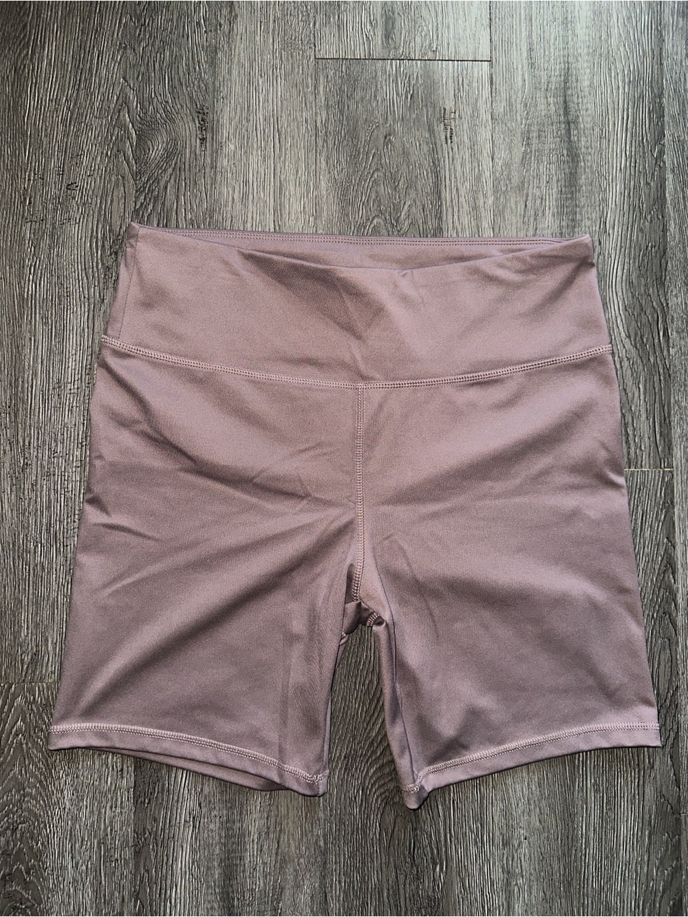 Mauve High-Waist Bike Shorts